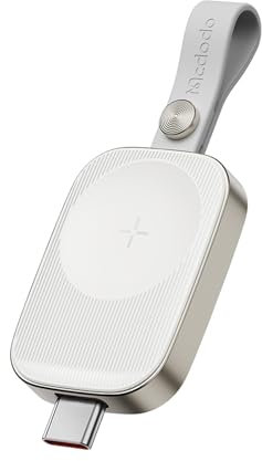 Mcdodo Magnetisches Ladegerät für Apple Watch Ladekabel Kabelloses Tragbare Apple Watch Ladestation USB C Unterwegs Schnellladegerät Apple Watch Kabel für iWatch Series 8 7 6 5 4 3 2 1 SE Ultra