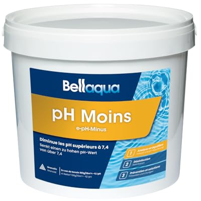 Bellaqua pH Minus Granulat Pool und Whirlpool 6 kg - pH Senker Granulat - Schnelle pH-Regulierung für Pool und Whirlpool - Senkt einen zu hohen pH-Wert