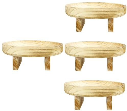 Toddmomy 4 Stück Blumentopfständer Aus Holz Anlage Zimmerpflanzen Holzhocker Für Pflanzen Pflanzenhalter Vasenständer Für Den Haushalt Süßer Pflanzenständer Holzstuhl Runden Hölzern