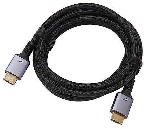 Naroote Câble Vidéo HD, Cuivre sans Oxygène, Plug-and-play, Interface Multimédia HD 2.1, 8k @ 60Hz 4K @ 120Hz Câble Vidéo pour les Moniteurs (2m / 6,56 pieds)