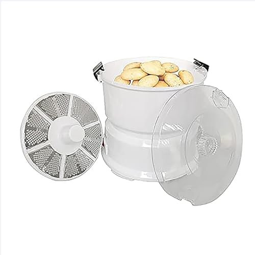 Yiustldd Electric Potato Peeler,6 Blades Peeler,Automatic Multifunction Fruit Vegetable Salad Spinner,One Key Operation,Easy to Clean,for Young and Old People
