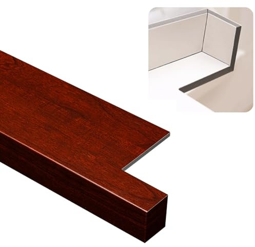 SDFVSDF Fensterbank Rote Holzmaserung Erkerfensterbankabdeckung, Feuchtigkeitsbeständige Fensterbankabdeckung Finish, Fensterbankschutz für Treppen-/Fensterbankumbau(160x15cm/63x5.9in)