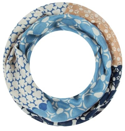 Majea Loop Schal Damen Schlauchschal Halstuch schmaler Loopschal (880050) (blau 17)