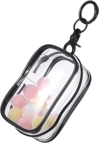 ibasenice Transparente Puppenaufbewahrungstasche PVC Tragbare Aufbewahrungstasche Mit Reißverschluss Und Haken Leicht Und Kompakt Für Puppen Und Puppenkleidung