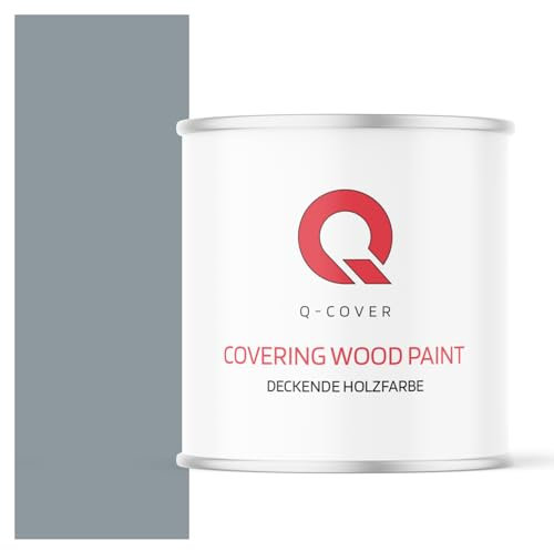 Q-COVER DECKENDE HOLZFARBE 2.5L SATIN Silbergrau RAL 7001 RAL DECKFARBE HOLZLACK DECKLACK WETTERSCHUTZFARBE ALLE HOLZARTE OSB-PLATTEN INNEN AUßEN ca. 80-150 ml / m2