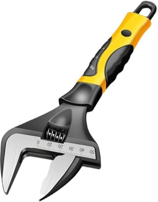 Chiavi regolabili con ganasce grandi, in acciaio inox, per applicazioni in spazi ristretti