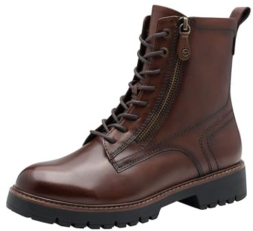 Tamaris Femme Damen Lace Boot Flat 1-25207-45 Bottine, Cuir Muscat, 41 EU
