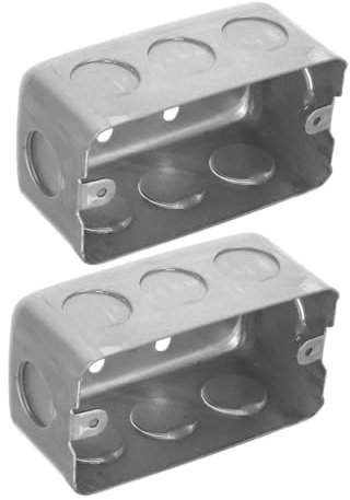 Cabilock 2pcs Type Surface Mounted Junction Box Electric Box Cover Electrical Replacement Suitable for Homes and Offices