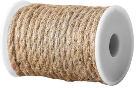 OSALADI Corda Di Iuta Naturale Da Spago Resistente Per Artigianato Imballaggi Decorazioni e Tiragraffi Per Gatti Per Progetti Fai Da Te e Rivestimenti