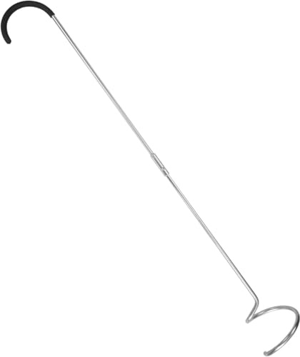 SQUEEZE master Aireador de compostaje, agitador, herramienta manual de manivela de acero inoxidable para vasos de compostaje al aire libre, agitador, garra de jardín, mezcla de compost
