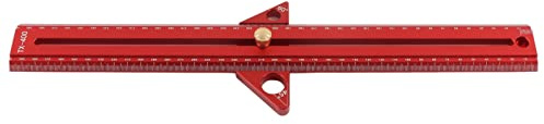 Holzbearbeitung T Track Lurer Multifunktionales Aluminiumlegierung tragbares Holzmessungswinkel Lineal für Schreinerarbeit (40 cm)