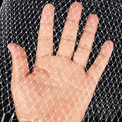 Filet de jardin professionnel en nylon blanc anti-oiseaux avec maille de 2 cm pour arbres, étangs et treillis, housse de protection de 5 x 10 m