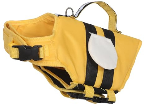 Levemolo Pet Swim Jacket för Små Hundar Flytväst med Justerbara Spännen och Andningsbart Material Säkerhetsväst för Hundar vid Pool och Strand S Neon Gul