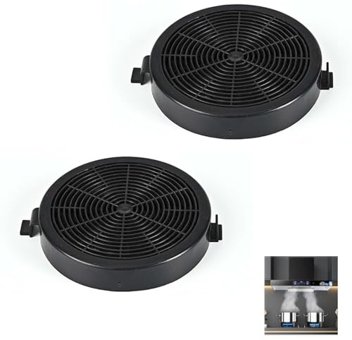 2Pcs Carbon Filter for Cooker Hoods, Activated Carbon Filter for Logik | L60CHDB21, L60CHDX21, L90CHDX21, L90CHDB21, Carbon Charcoal Filters Replacement for Extractor Vent Fan,113mmx19mm