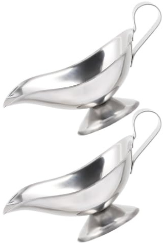 SWETRACE Salseras de Acero Inoxidable 5 Oz, 2 Piezas, Portátiles y Versátiles, Recipiente Elegante para Condimentos y Salsas en Cocina o Restaurante