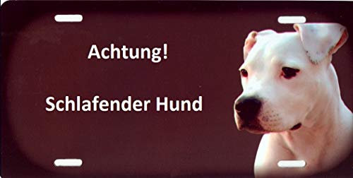 Hundeschilder Amerikanische Bulldogge selbst gestalten und Bedrucken ✓ Hundewarnschilder ✓ Hinweisschild ✓ Verbotsschild