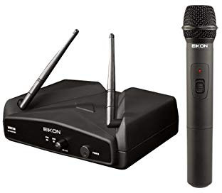 PROEL EIKON WM100M - Radio Microfono Professionale Wireless Sistema VHF a Gelato per canto o Karaoke, Nero
