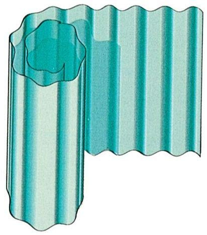 Vetroresina Ondulata in Rotolo colore Neutro Altezza 150 cm lunghezza 30 Mt