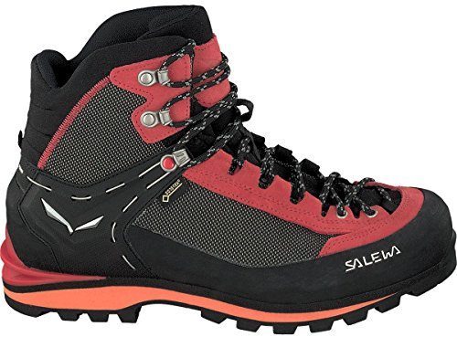 Salewa MS Crow Gore-TEX trekking- och vandringskängor, Black/Papavero, 43 EU