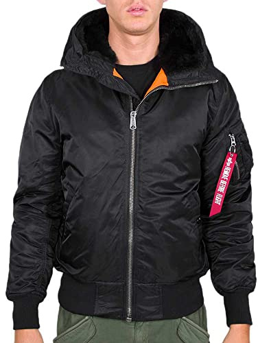 ALPHA INDUSTRIES MA-1 ED Chaqueta, Hombre, Negro (Black - 03), 2 XL