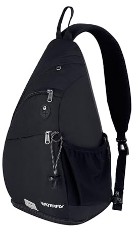 WATERFLY Sling Bag Crossbody Backpack: Over Shoulder Daypack Casual Cross Chest Side Pack