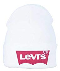 Levi's Herren Oversized Batwing Beanie Strickmütze, Weiß (Noir Regular White 51), One Size (Herstellergröße: UN)