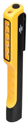 Brennenstuhl LED Clipleuchte HL 100 (Batteriebetriebene Inspektionsleuchte mit Clip und Magnet, Werkstattlampe mit 107 + 10 lm, Stiftleuchte mit max. 20h Leuchtdauer)