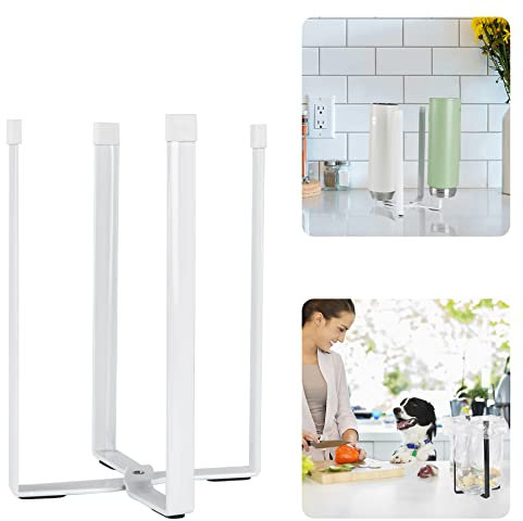 Bottle Drying Rack, Plastic Bag Drying Rack for Kitchen Countertop (White)
