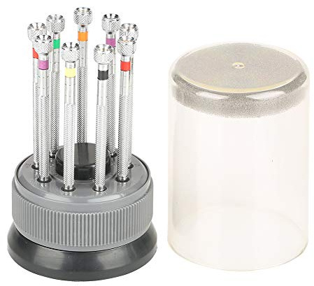 Kit di cacciaviti professionali, nuovo set di cacciaviti a lama piatta per orologio di precisione da 9 pezzi Strumenti per orologiai