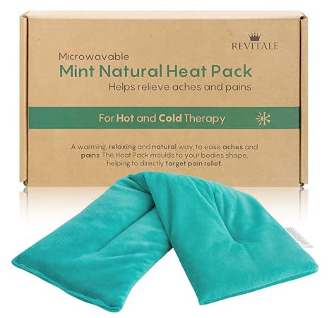 Revitale Wärme-/Kühlkissen, mikrowellengeeignet, weiches langes Minz-Fleece, 42 cm, Wärmekissen zur Schmerzlinderung