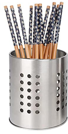 LINGJIONG palillos | Escurreplatos palillos ahuecados acero inoxidable – Utensilio cocina con agujeros redondos para secar palillos, cuchillos, tenedores, cucharas y alicates