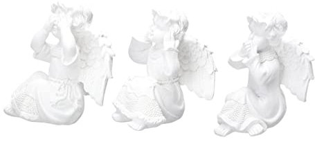 Yardenfun 3pezzi Statuetta in Gesso Forma Di Angelo Ornamento in Gesso Forma Di Angelo Adorabili Statuette Ornamentali Ornamento Statuetta Da Scrivania Decorazione Da Tavolo Elegante Resiste