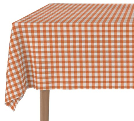 Martina Home - Vichy Teflon-Tischdecke - Orange - 100x140 cm