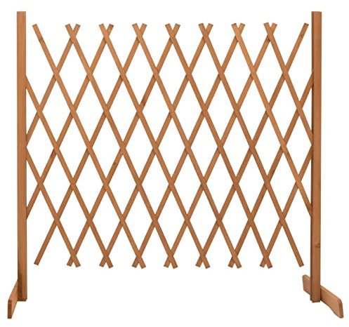ZEYUAN Clôture en Treillis de Jardin Orange 180x100 cm Bois de Sapin,Barriere Jardin Exterieur,Barriere Jardin,Portillon Grillage