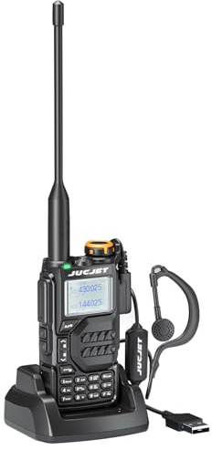 JUCJET UV-K5 Amateurfunkgerät, 200-Kanal-Handfunkgerät, 1 Stück | Dual-Display und Dual-Watch, Tasten- und PC-Programmierung, FM-Radio, DTMF, VOX, Scan, USB-C- und Tischladefunktion
