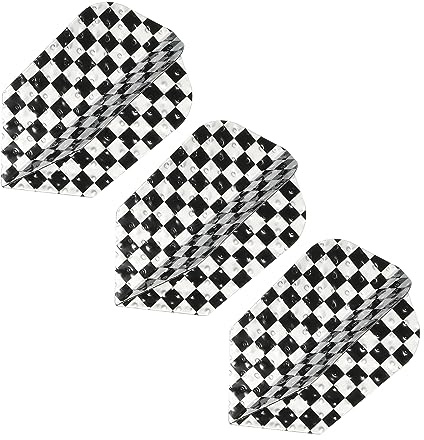 PATIKIL Slim Dart Flights, 3 Pack Aluminum Foil Unique Design Dart Accessories for Steel Tip Dart and Soft Tip Darts, Black Silver Tone
