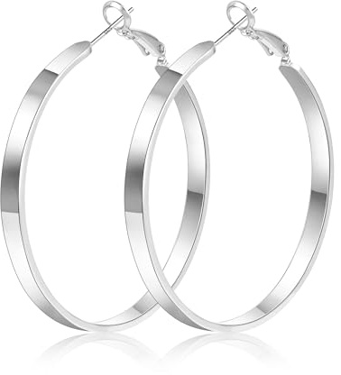 ALEXCRAFT 14K Vergoldete Creolen Groß Silber 925 Ohrringe für Frauen Damen