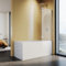 SUNXURY Parete doccia per vasca da bagno, 120 x 140 cm, 2 pezzi, divisorio per doccia in vetro di sicurezza NANO ESG da 6 mm
