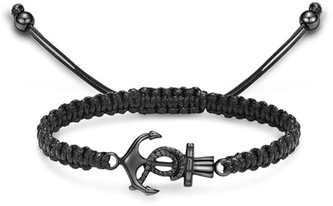 AIWENXI Urnenarmband Fischhaken Einäscherungsschmuck für Asche Anker Asche-Armband für Männer Frauen Andenken Anhänger Gedenkschmuck Geschenke