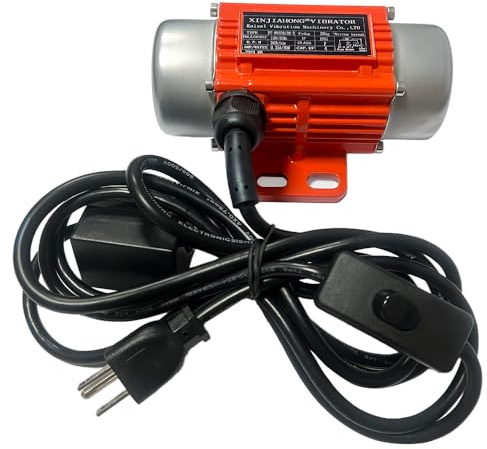 Concrete Vibrator Vibration Motor 122 LBS Force 3600 RPM Single-Phase AC 110V Vibrating Motor with Power Plug for Shaker Table(100 Watts)