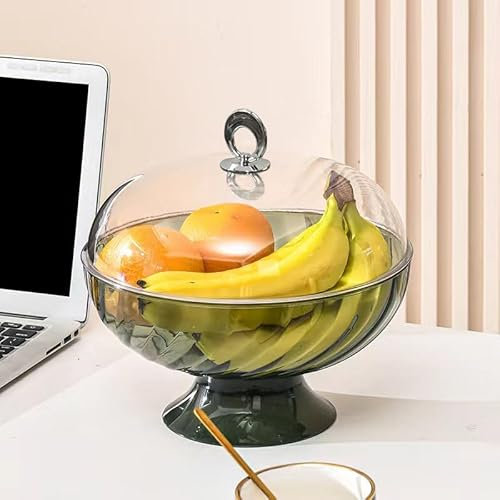 Corbeille à fruits, avec moustiquaire, anti-insectes, moderne, panier à fruits avec couvercle, couvercle contre les mouches des fruits, en plastique, panier à fruits décoratif vintage (D, panier à