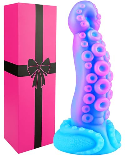Dildo Monster Tentaculaire Large de 24,5 cm,Convient aux Hommes et aux Femmes, Plug Anal Anus XXL en Silicone Multicolore, Pénis Octopus Géant Réaliste XL avec Ventouse, Jouet pour Couples Homosexuels