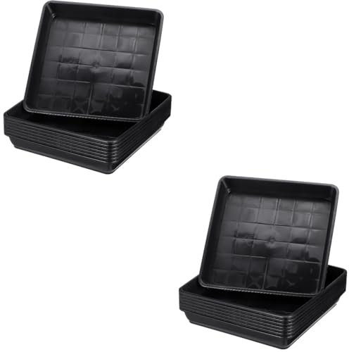 Toddmomy 2 Series Bandejas De Plástico para Macetas Bandejas Cuadradas Versátiles para Bonsáis Y Jardinería para Mantener La Y Superficies 8 Piezas*2