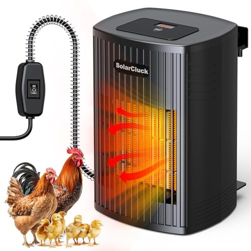 Hühnerstall Heizung mit Digitalem Thermostat, 600W/300W Wärmeplatte Küken, 21℃-46℃ Temperatur-Einstellung, Wärmelampe Hühner Heizplatte Küken für Hühner, Enten, Hunde, Katzen