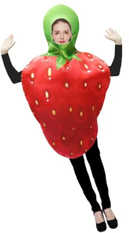 Beimus Disfraz de fresa/aguacate/pez, accesorios para juegos de rol, Halloween, celebración, traje de personajes de frutas, decoración de disfraces