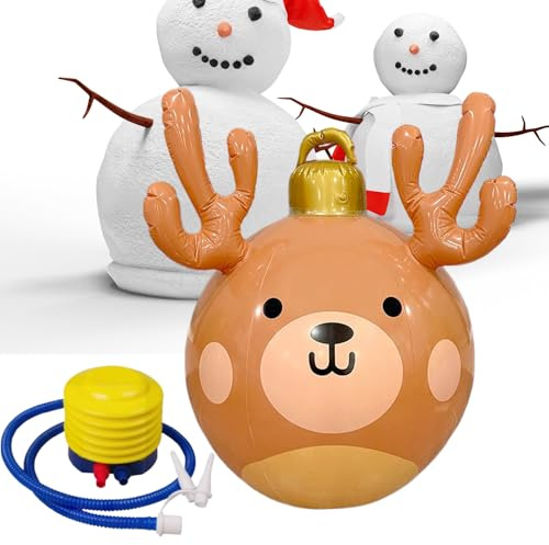 Inflables Navideños Para Exteriores Alce Navideño Gigante | Bolas Inflables Para Decoraciones Al Aire Libre Para Patio Jardín Puerta Ventana Vacaciones Festival Reuniones Celebraciones