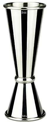 Jigger doble de cóctel con diseño japonés de acero inoxidable, taza medidora doble para cóctel