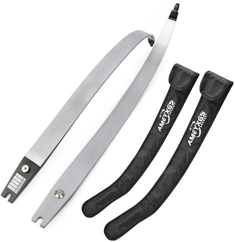 surwolf 16~40 lb Bågskytte mål recurvebågarm,66/68/70 Tävlingsrecurvebågarm,trä- och skumkärna,ILF vuxenbåge, långbåge,för bågskytte,jakt och skytte(Silver-träkärna,70-22lbs)