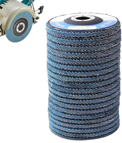 Disco lamellare – 10 dischi abrasivi ad alta densità grana 40 60 80 120 | Disco abrasivo per magazzino e rimozione ruggine, finitura, smerigliatura, sbavatura