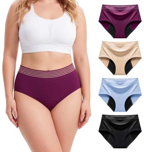 Incontinence Pants for Women Washable, Seamless Incontinence Knickers (M)